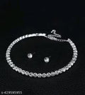 Silver round shape neckless choker set